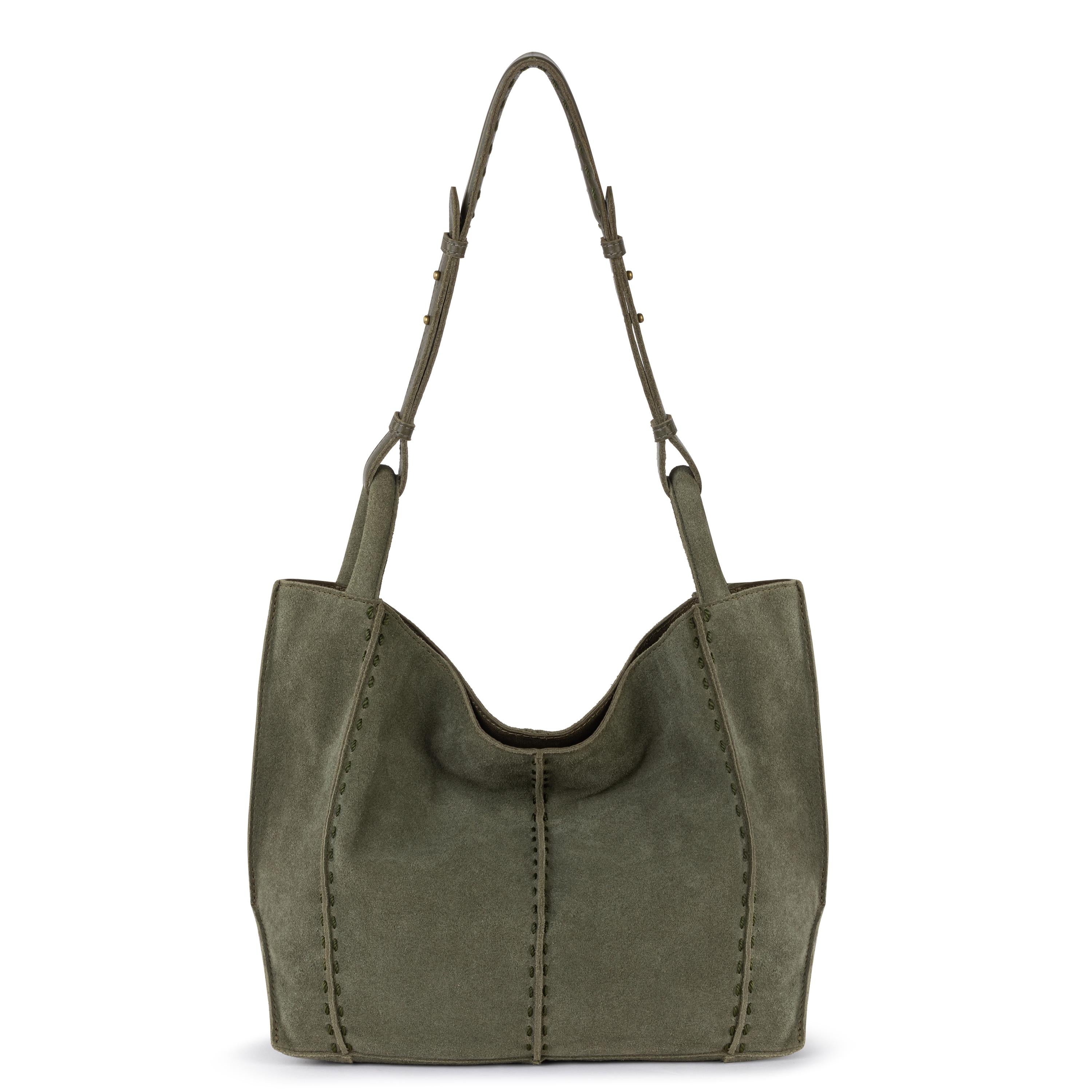 The Sak Los Feliz Medium Tote - Leather - Moss Suede