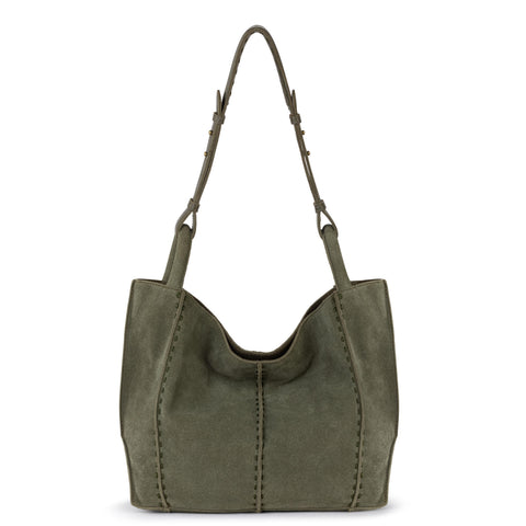 The Sak Los Feliz Medium Tote - Leather - Moss Suede