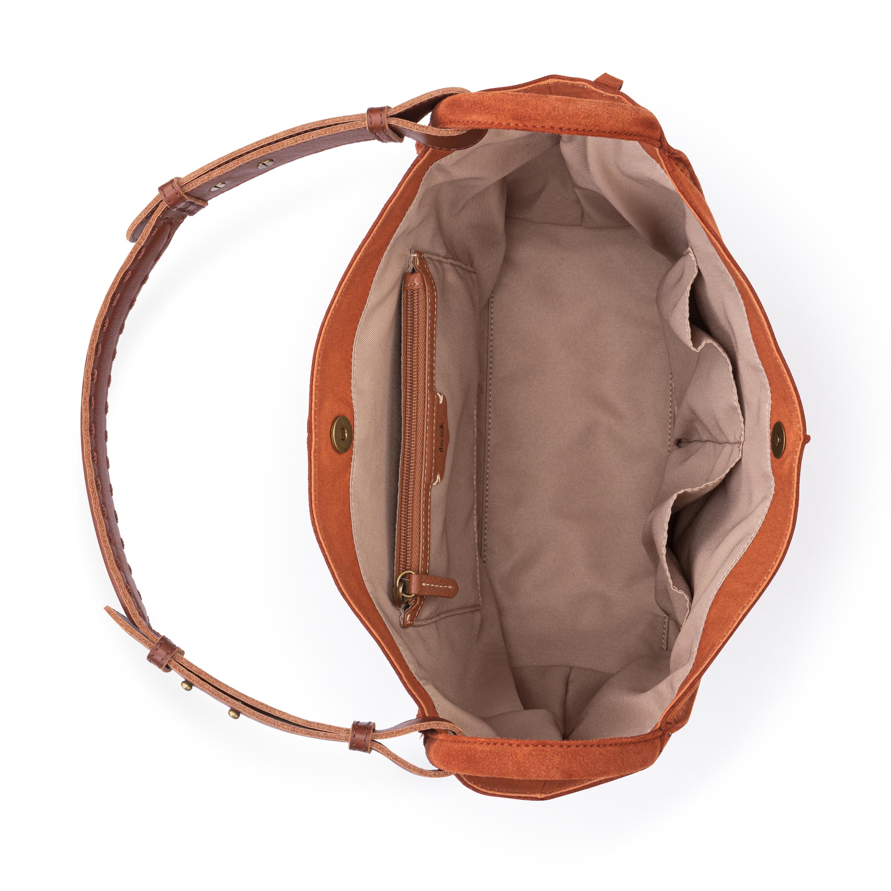 The Sak Los Feliz Medium Tote - Leather - Persimmon Suede
