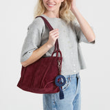 The Sak Los Feliz Satchel - Leather - Black Cherry Suede