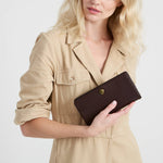 The Sak Mira Large Wallet - Leather - Mahogany