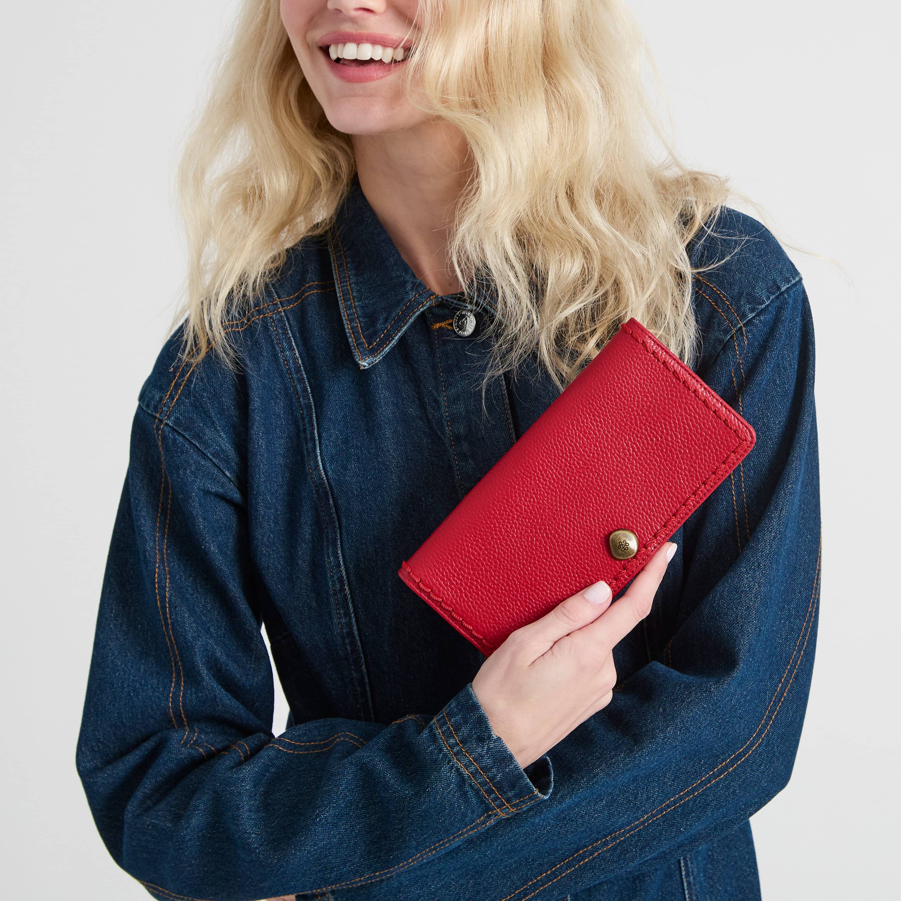 The Sak Mira Large Wallet - Leather - Scarlet