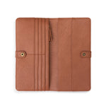 The Sak Mira Large Wallet - Leather - Tobacco Floral Embossed