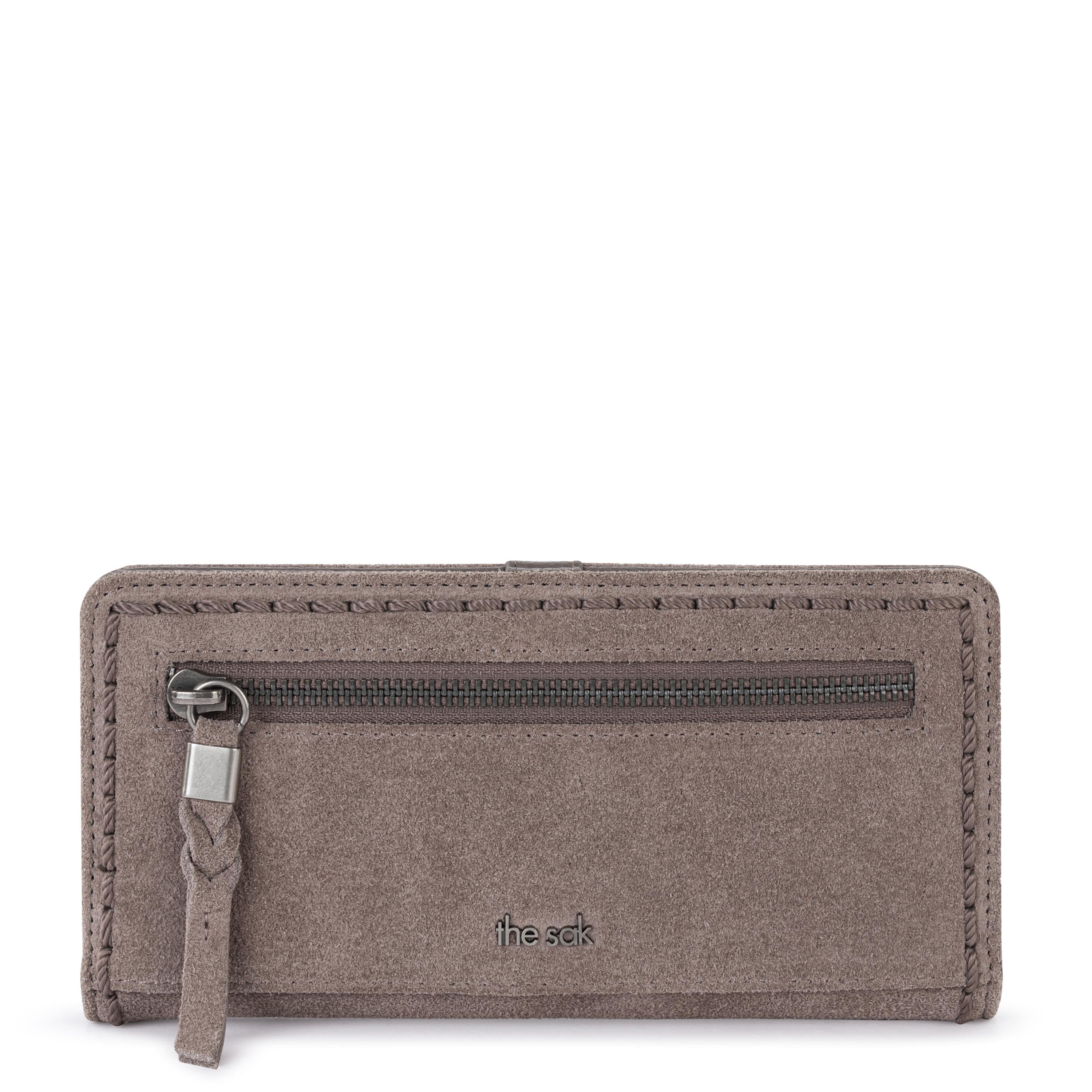 The Sak Mira Large Wallet - Leather - Mushroom Suede