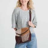 The Sak Silverlake Flap Crossbody - Leather - Mahogany Suede Block