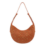 The Sak Tess Shoulder Bag - Leather - Persimmon Suede Gold Stud