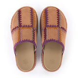 The Sak Bryn Platform Clog - Leather - Harvest Suede Patch