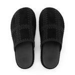 The Sak Bryn Platform Clog - Leather - Black Suede Patch
