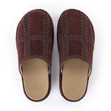 The Sak Bryn Platform Clog - Leather - Mahogany Suede Patch