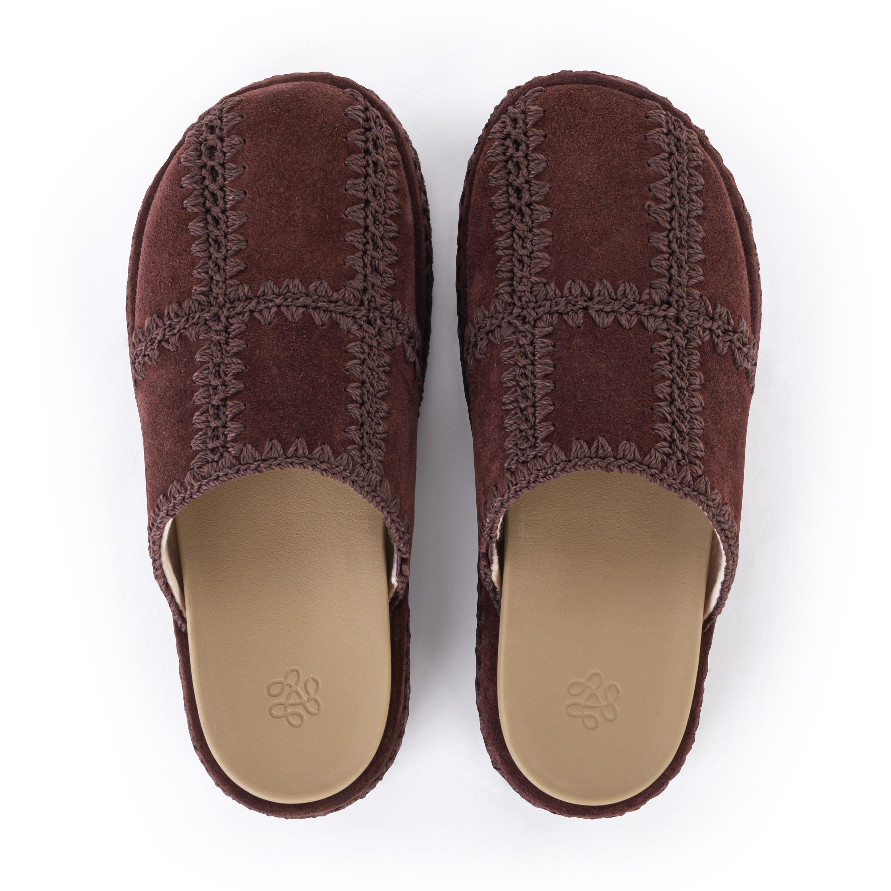 The Sak Bryn Platform Clog - Leather - Mahogany Suede Patch