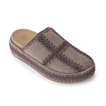 The Sak Bryn Platform Clog - Leather - Mushroom Suede Patch