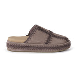 The Sak Bryn Platform Clog - Leather - Mushroom Suede Patch
