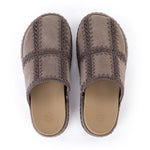 The Sak Bryn Platform Clog - Leather - Mushroom Suede Patch