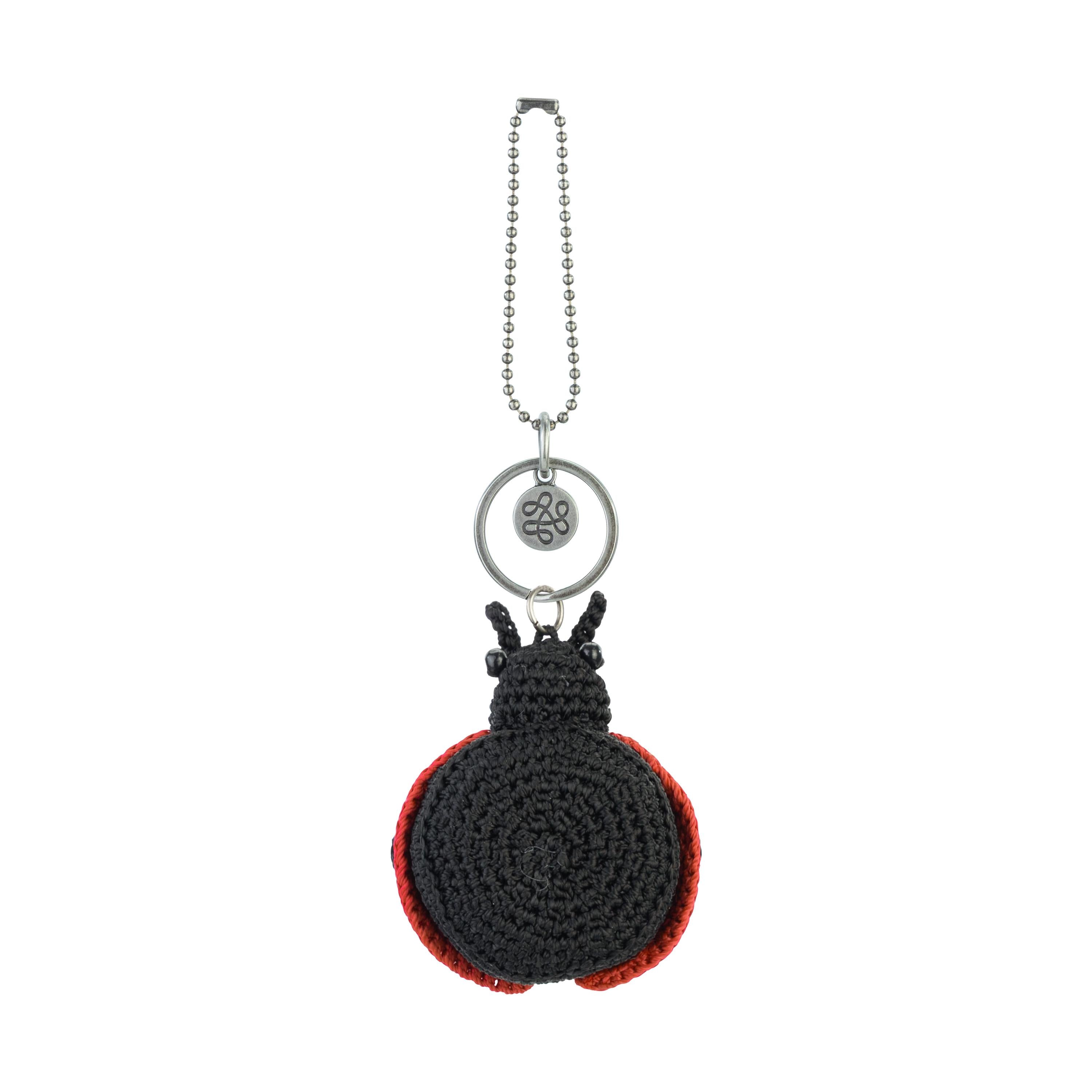 The Sak Yarnicharmz Dangle - Hand Crochet - Ladybug