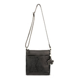 Sakroots Banyan Basic Crossbody - Vegan Leather - Black Floral Embossed