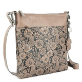 Sakroots Banyan Basic Crossbody - Vegan Leather - Mushroom In Bloom Embossed