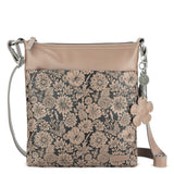 Sakroots Banyan Basic Crossbody - Vegan Leather - Mushroom In Bloom Embossed