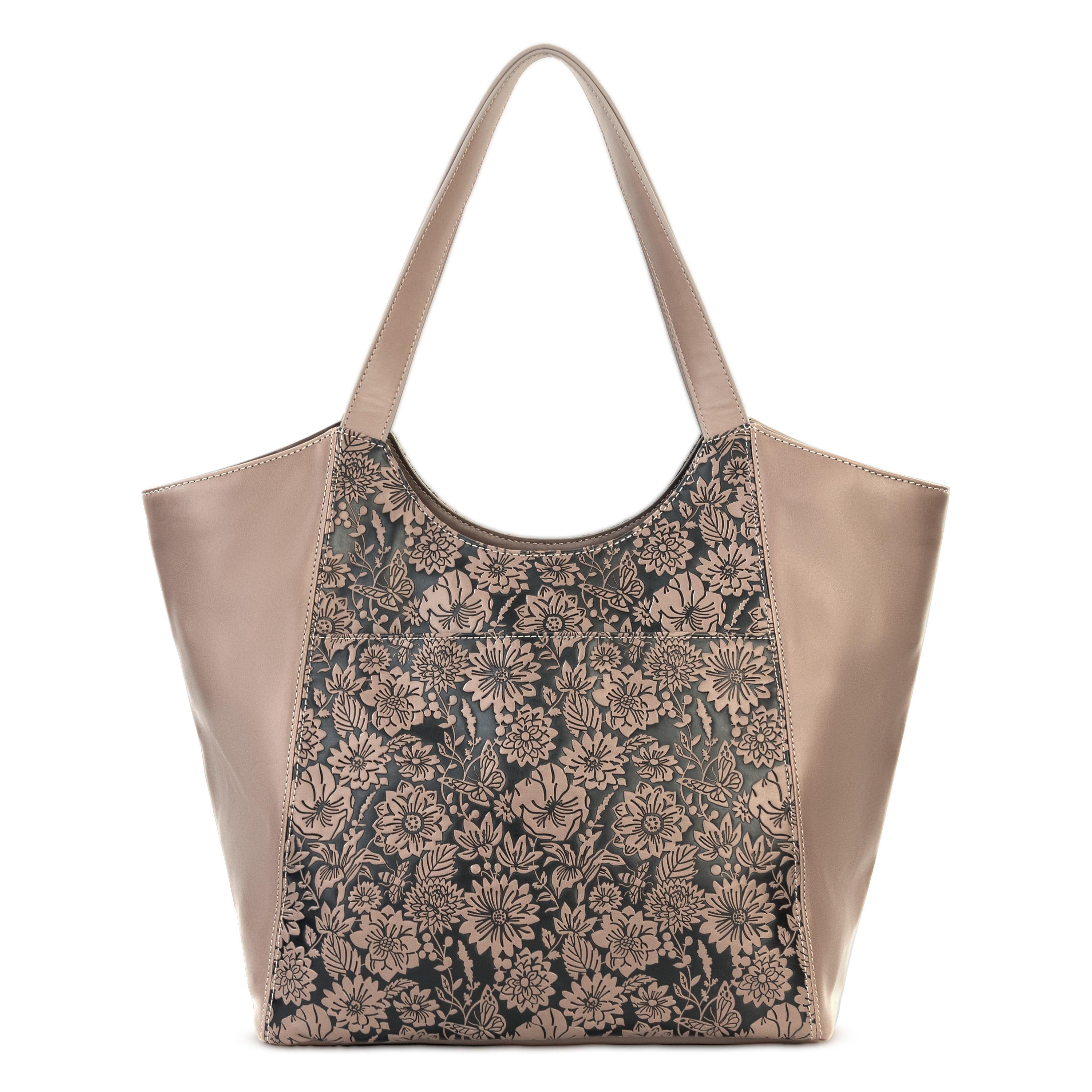 Sakroots Roma Large Tote - Vegan Leather - Mushroom In Bloom Embossed