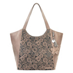 Sakroots Roma Large Tote - Vegan Leather - Mushroom In Bloom Embossed
