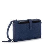 Sakroots Smartphone Wallet - EcoTwill - Navy Flower Blossom Quilted