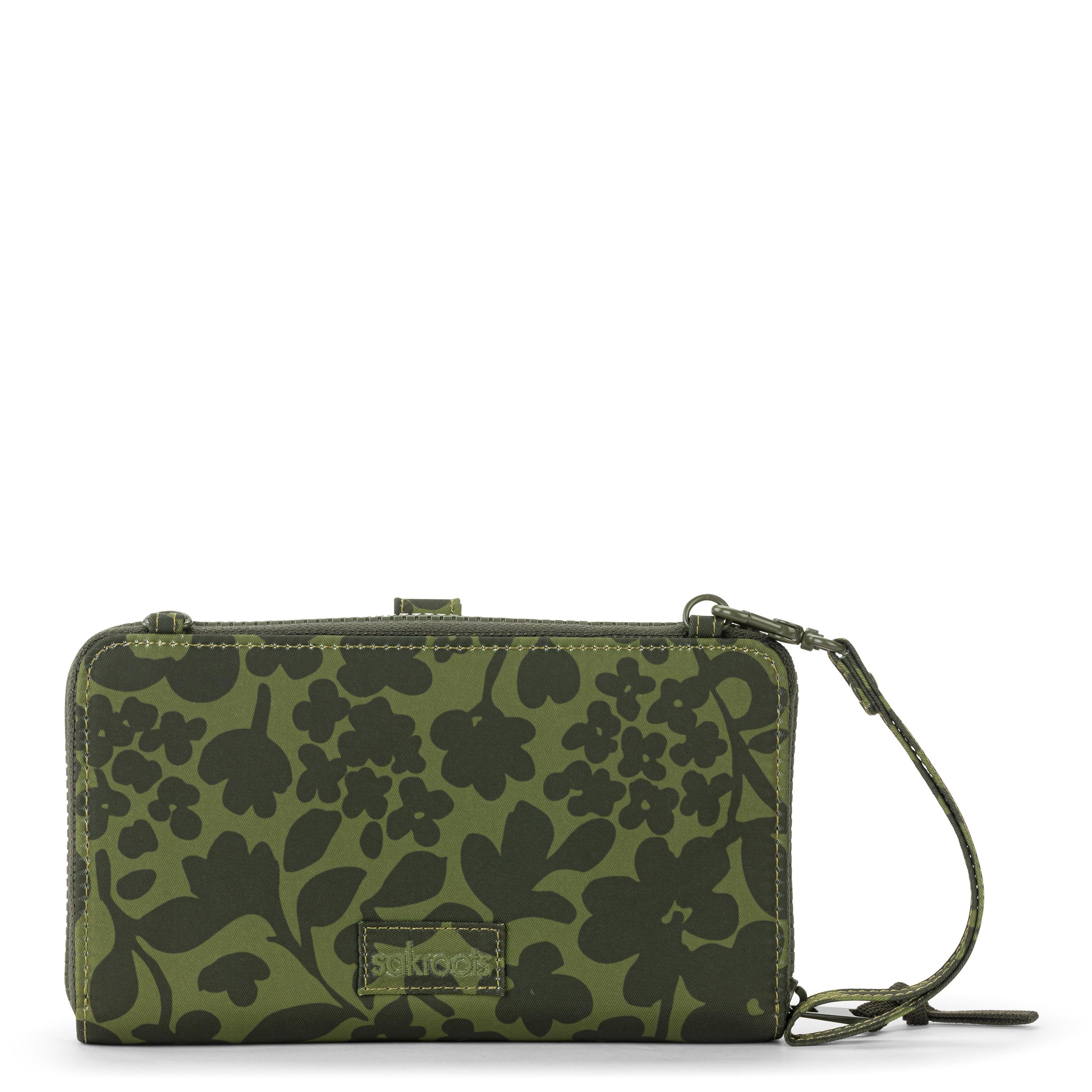 Smartphone Wallet in Olive Shadow Floral EcoTwill – The Sak