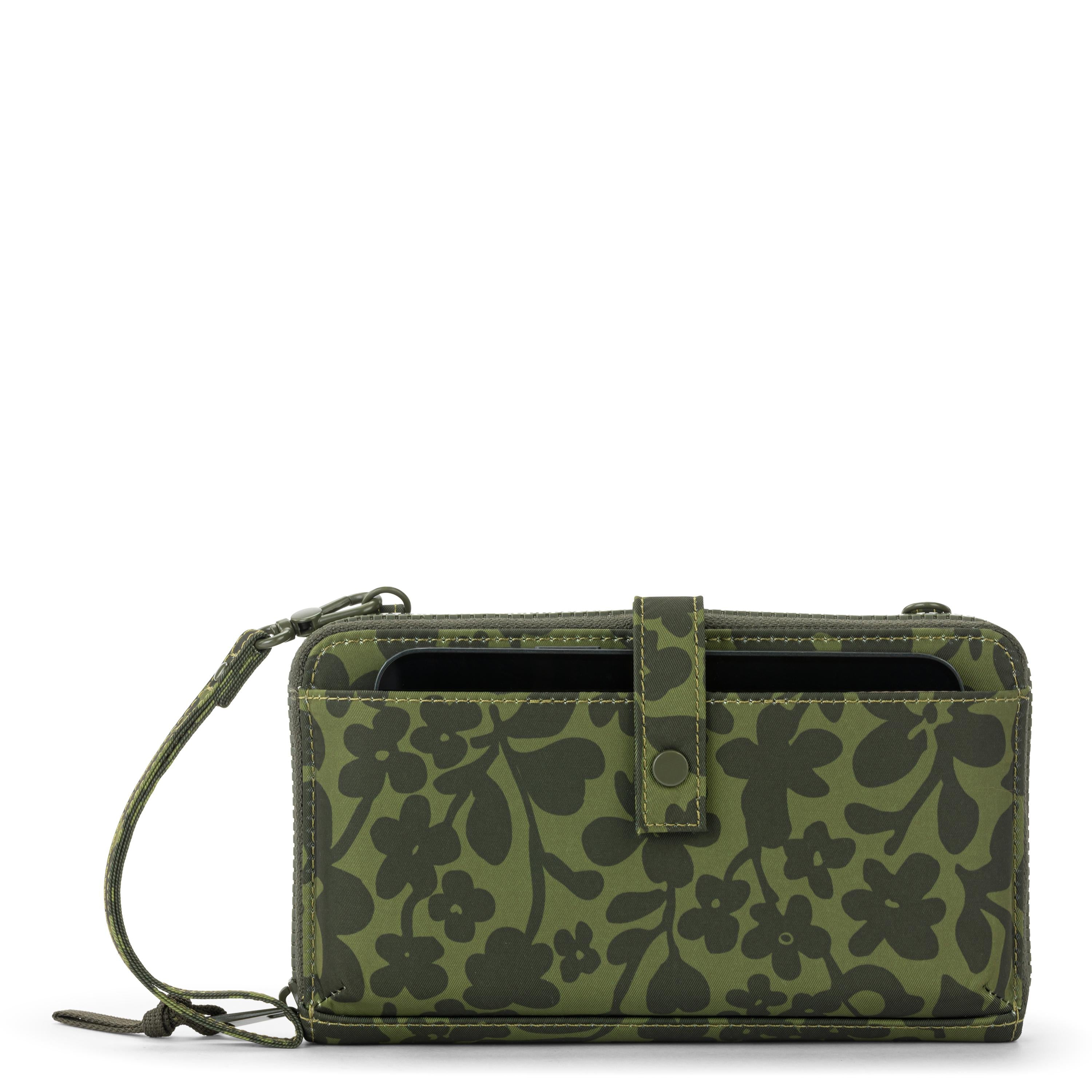 Smartphone Wallet in Olive Shadow Floral EcoTwill – The Sak