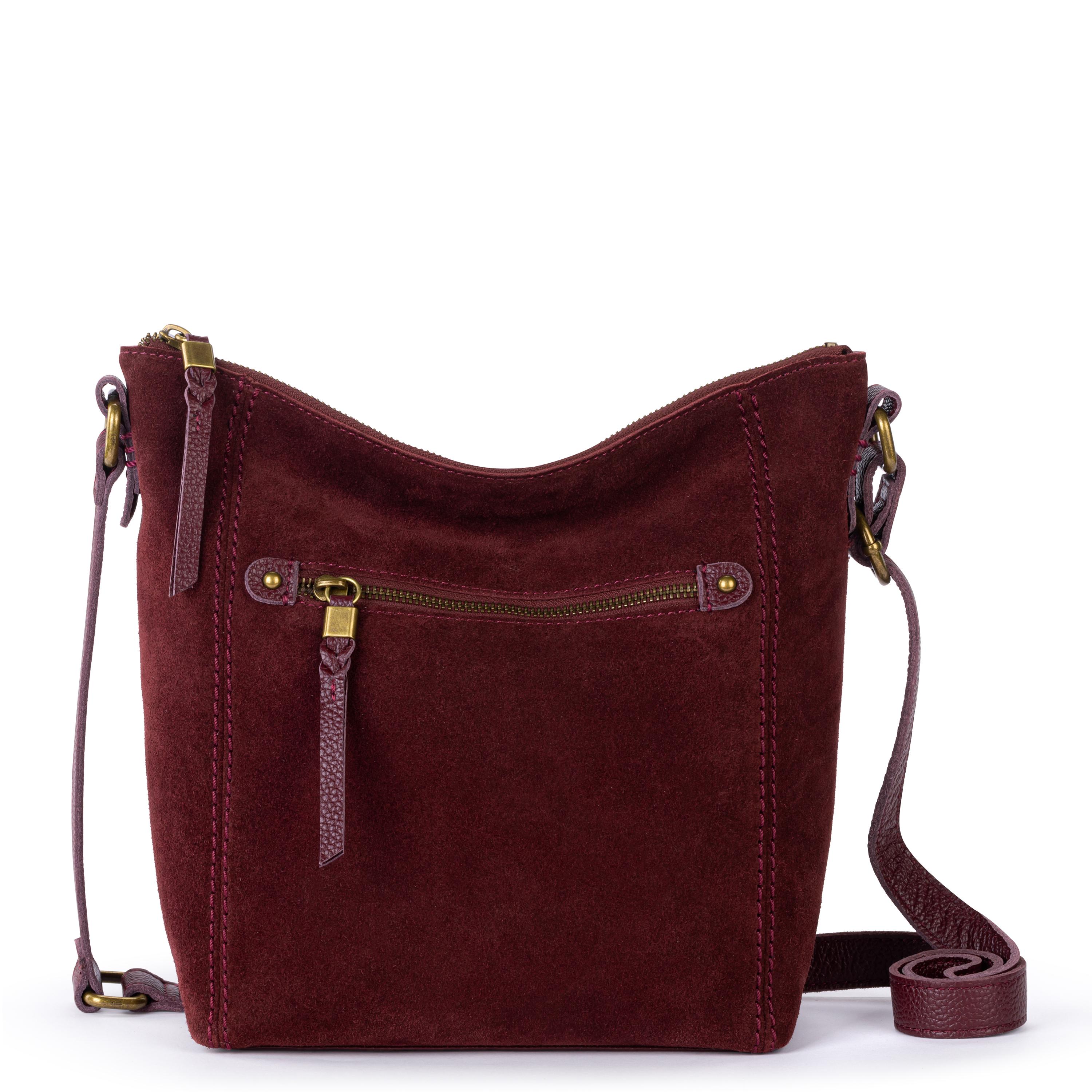 The Sak Ashland Crossbody - Leather - Black Cherry Suede