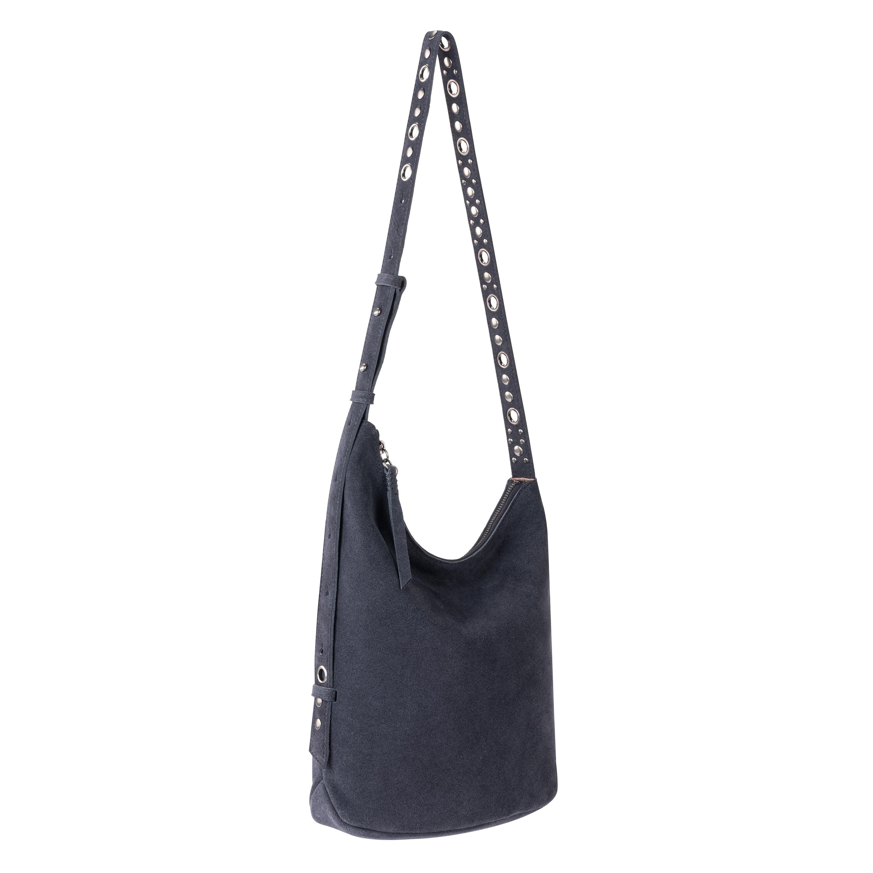 The Sak Tess Bucket - Leather - Storm Grey Suede Belt