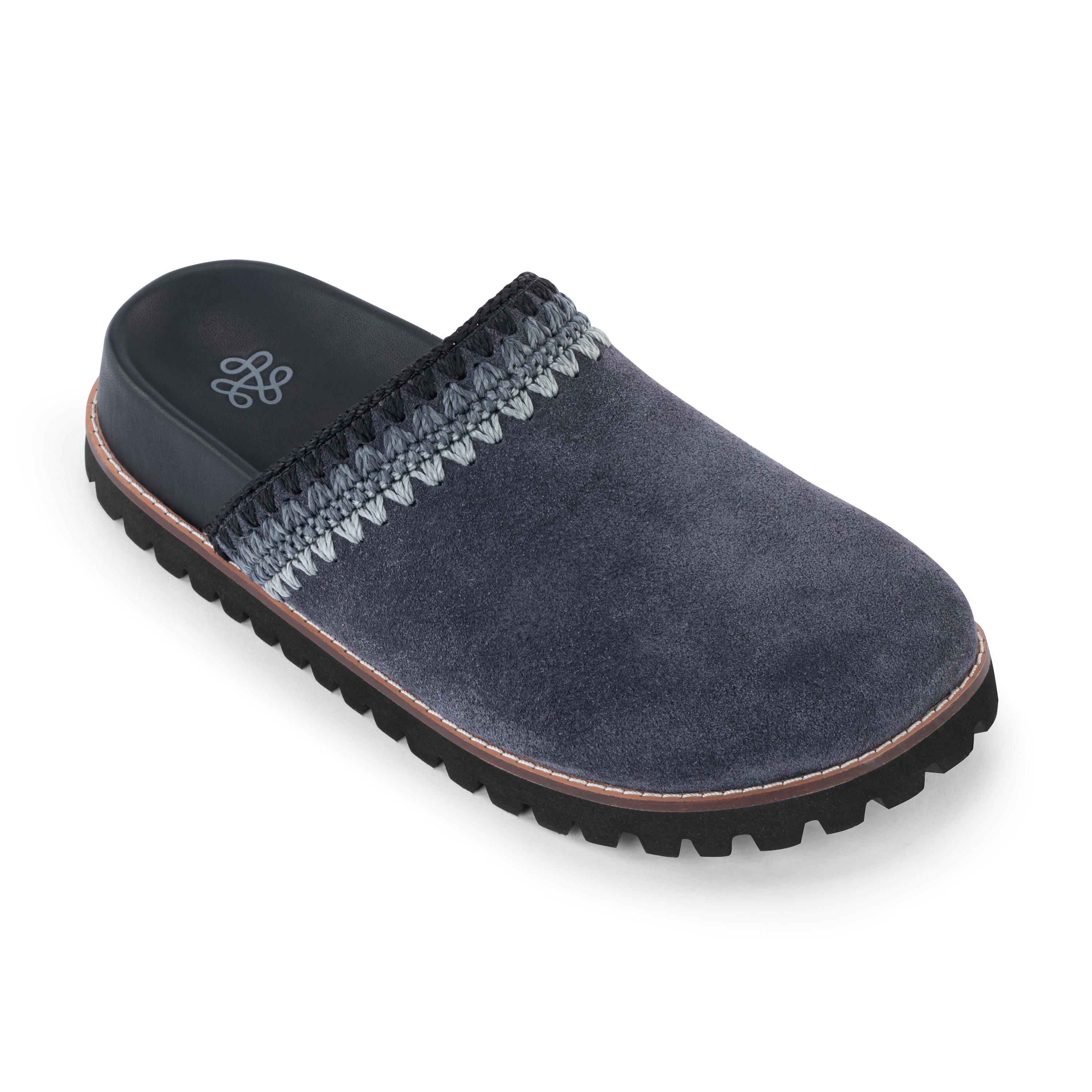 The Sak Bolinas Lug Sole Clog - Leather - Storm Grey Suede Seminyak