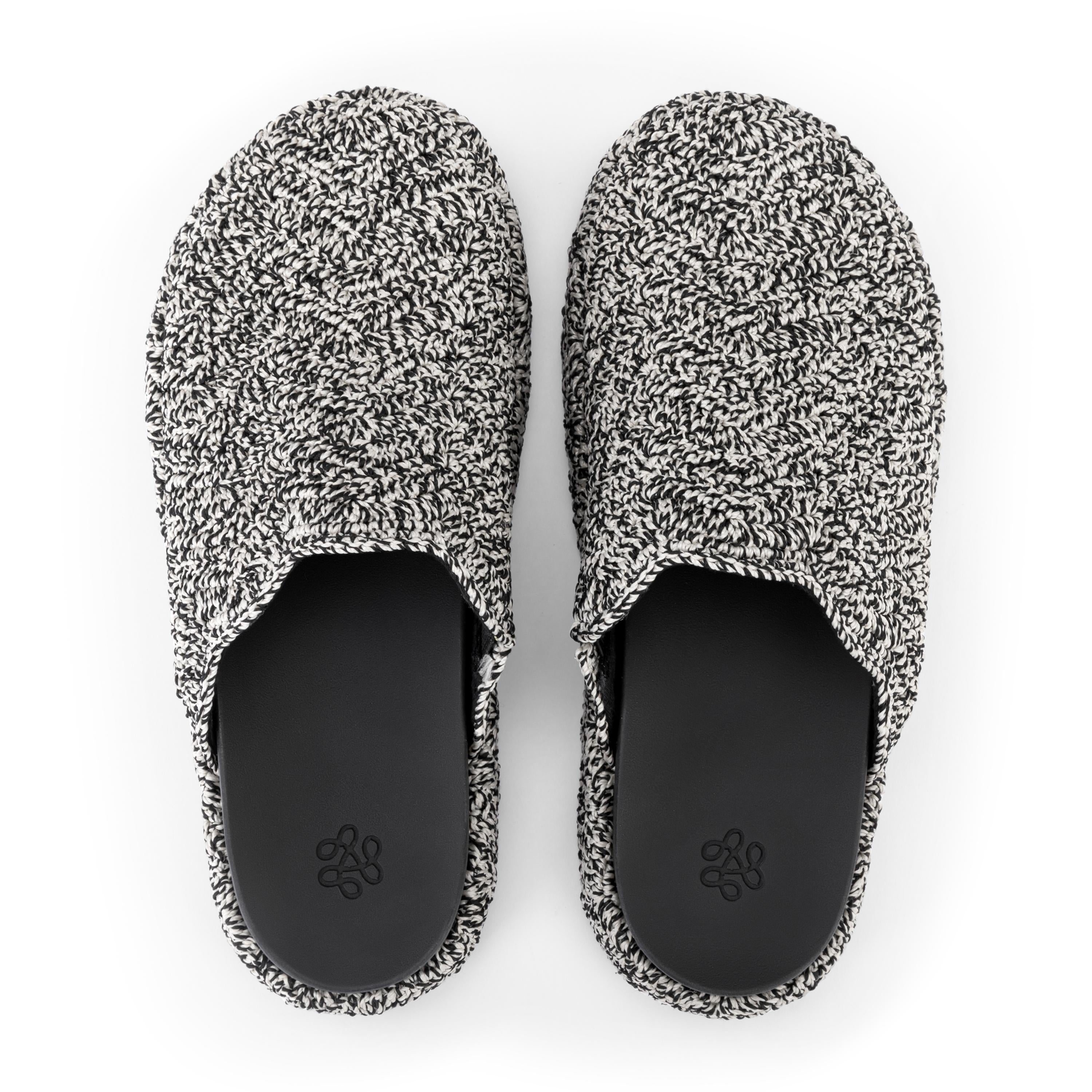 The Sak Bryn Platform Clog - Hand Crochet - Moonlight Static Ripple