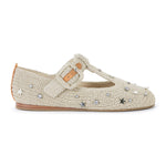 The Sak Leland T Strap Ballet Flat - Hand Crochet - Ecru Star Beads