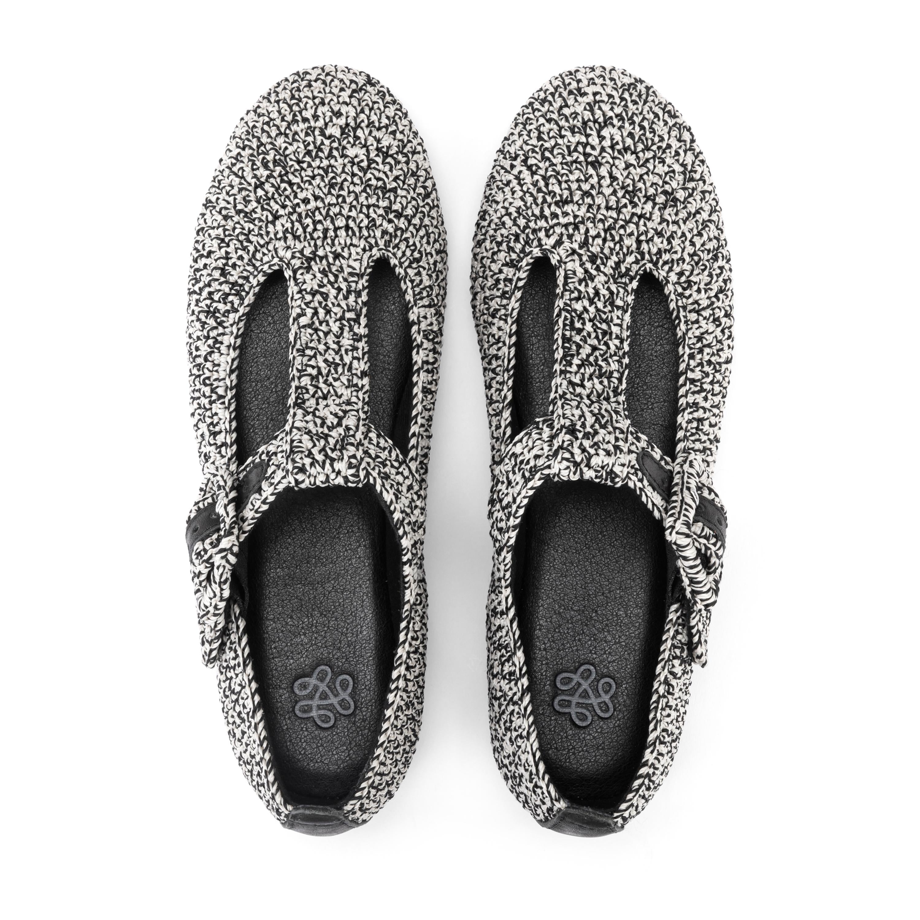 The Sak Leland T Strap Ballet Flat - Hand Crochet - Moonlight Static