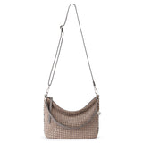 The Sak Juniper Small Hobo - Leather - Mushroom Suede Sand Suede Woven