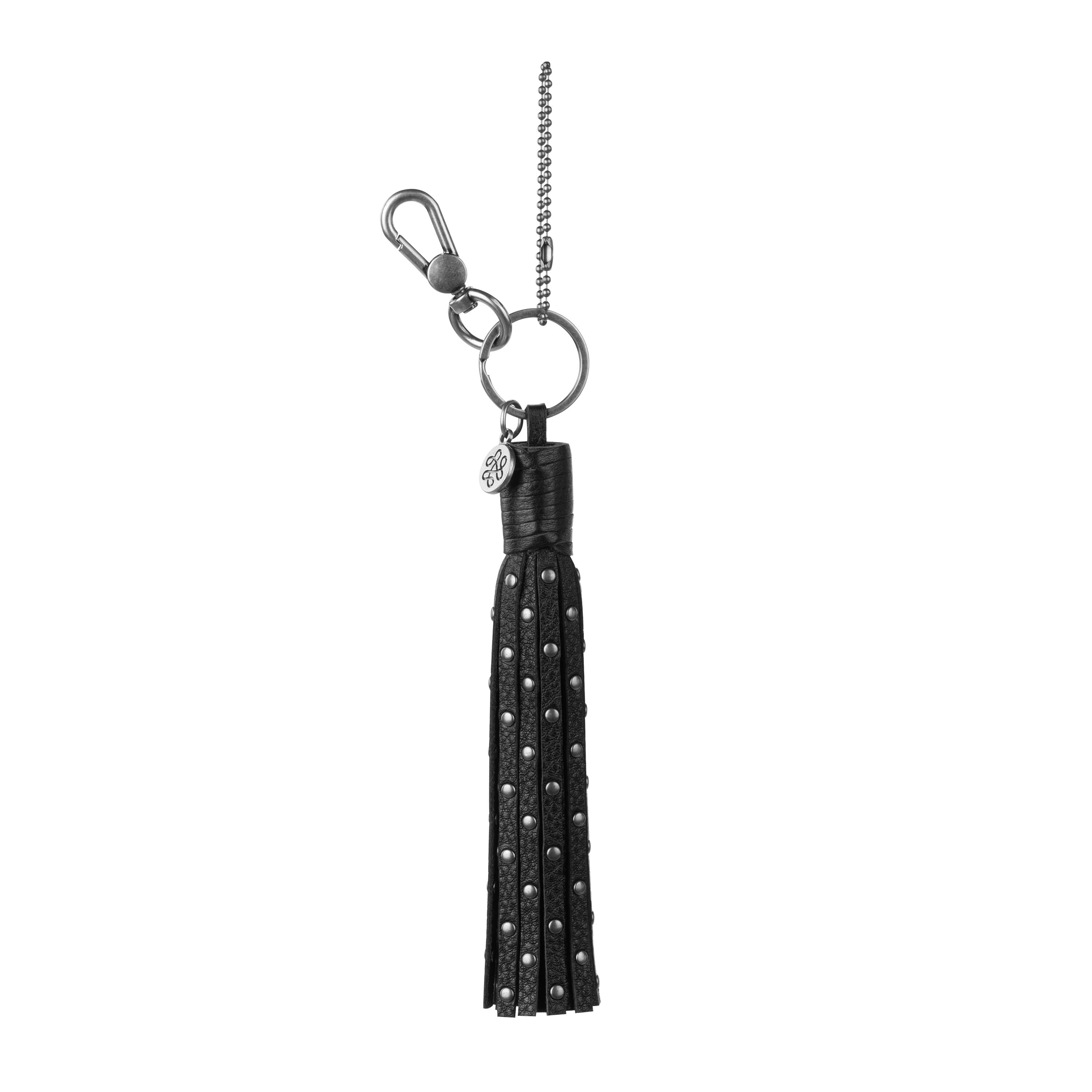 The Sak Birch Tassel Dangle - Leather - Black Silver Stud