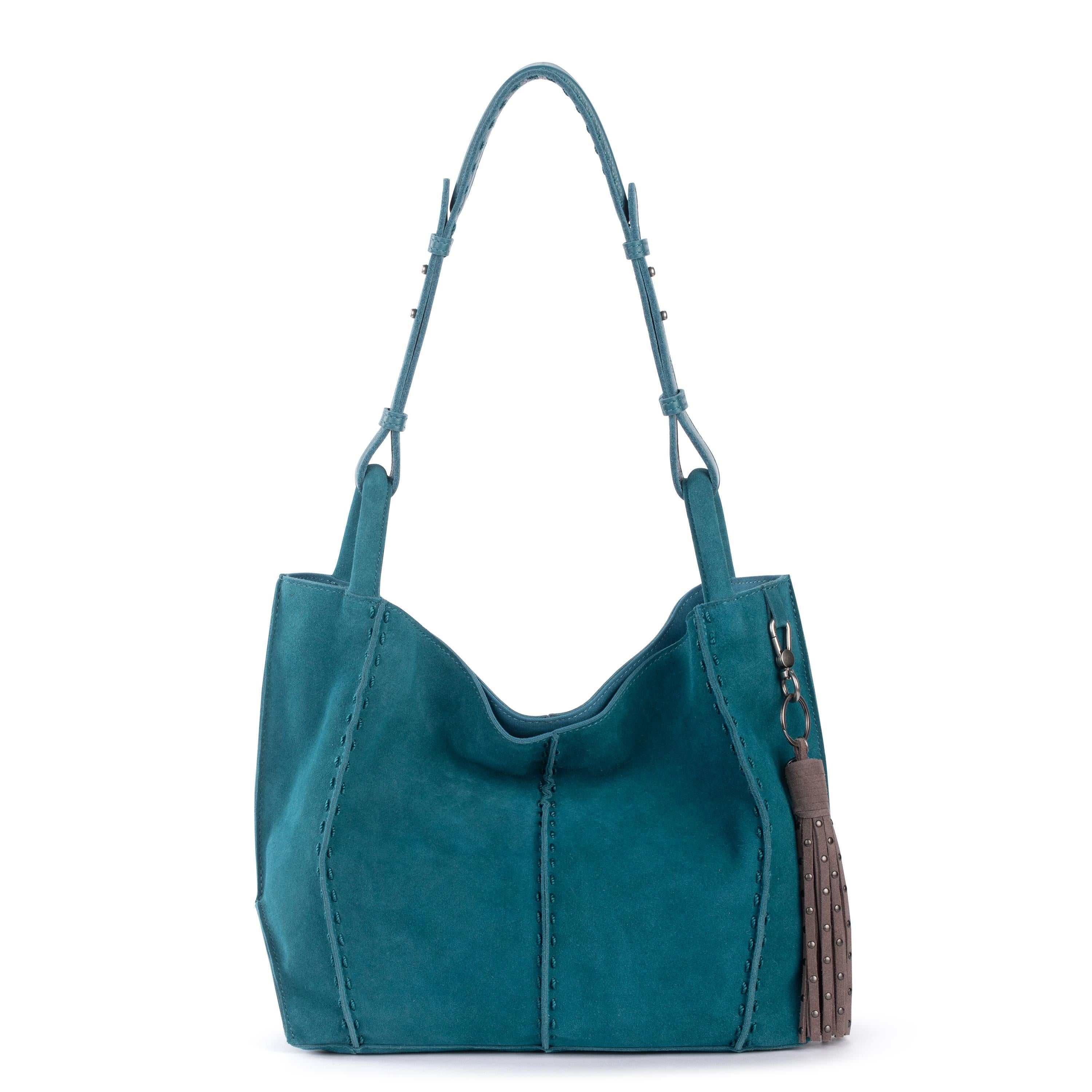 The Sak Birch Tassel Dangle - Leather - Mushroom Suede Stud