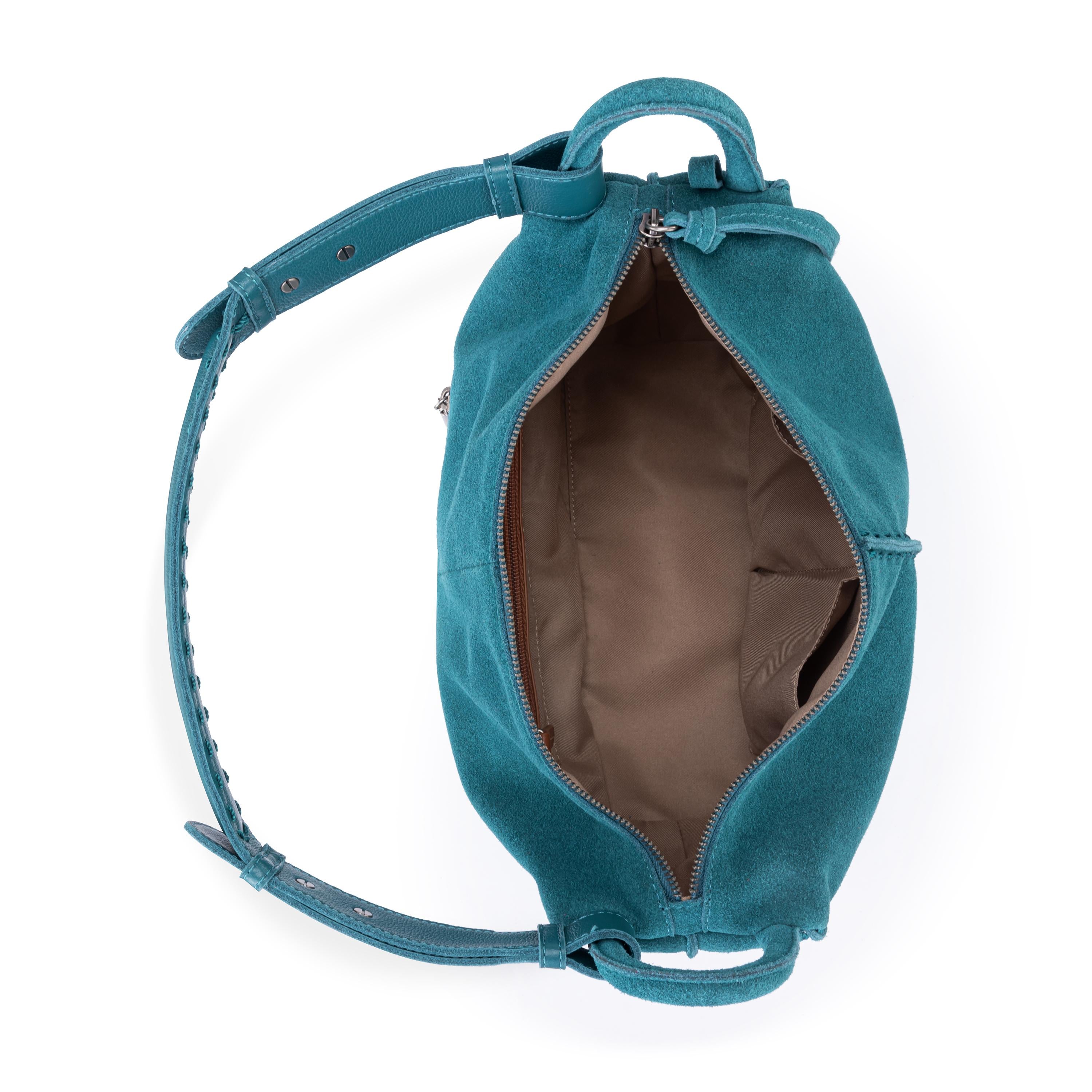The Sak Los Feliz Hobo - Leather - Deep Teal Suede