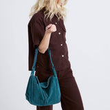 The Sak Los Feliz Hobo - Leather - Deep Teal Suede