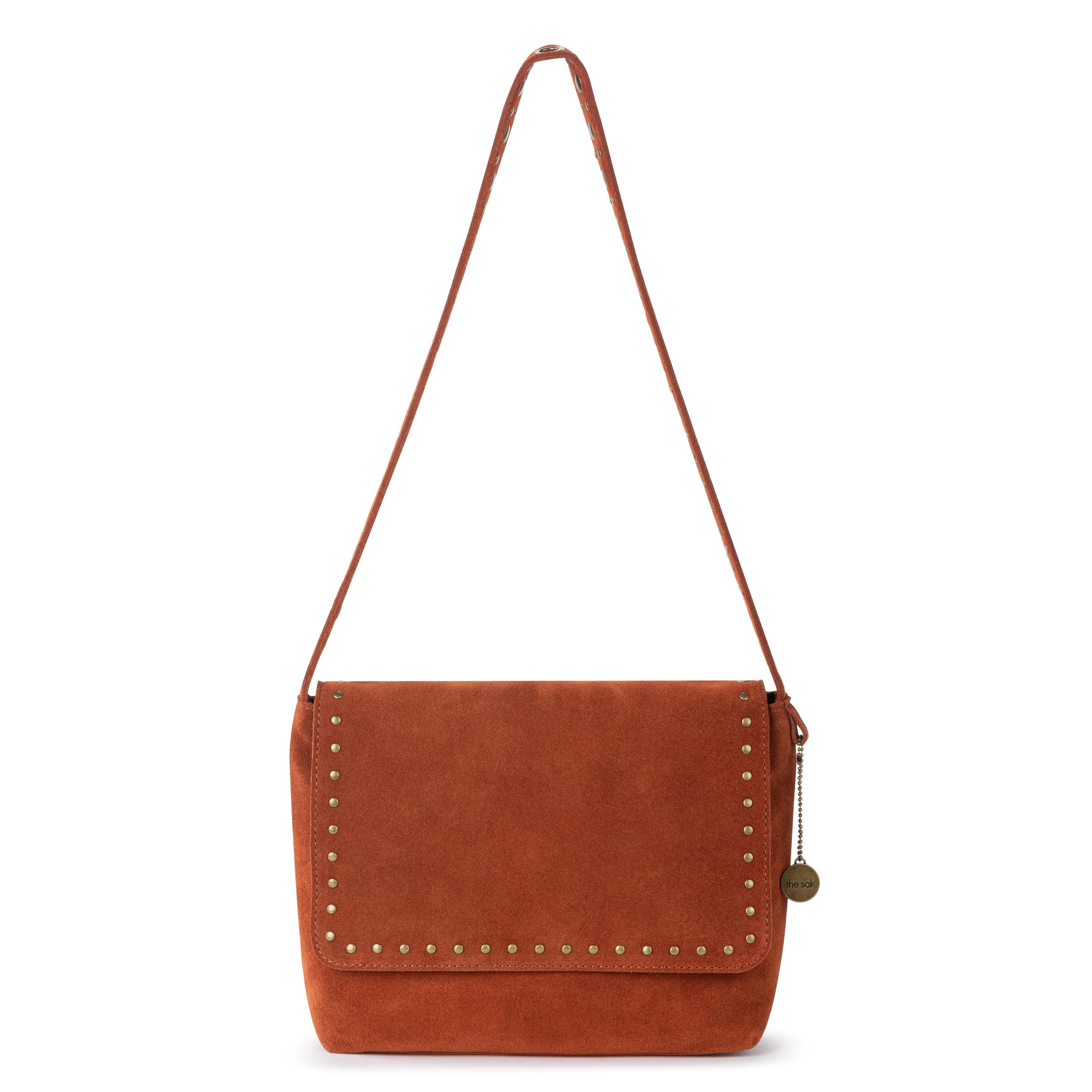 The Sak Marlow Flap Shoulder - Leather - Persimmon Suede Belt