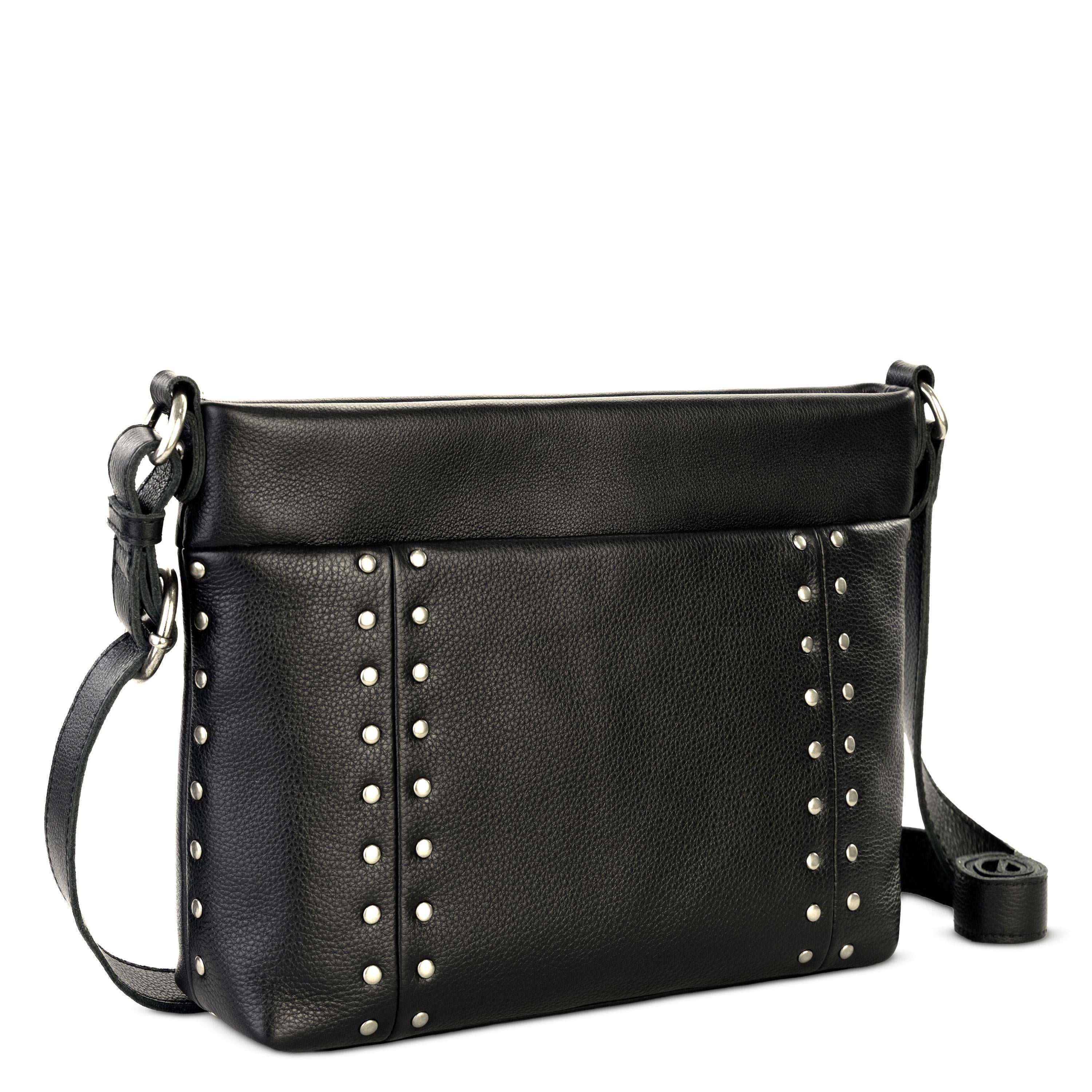 The Sak Melrose Crossbody - Leather - Black Studs Suede