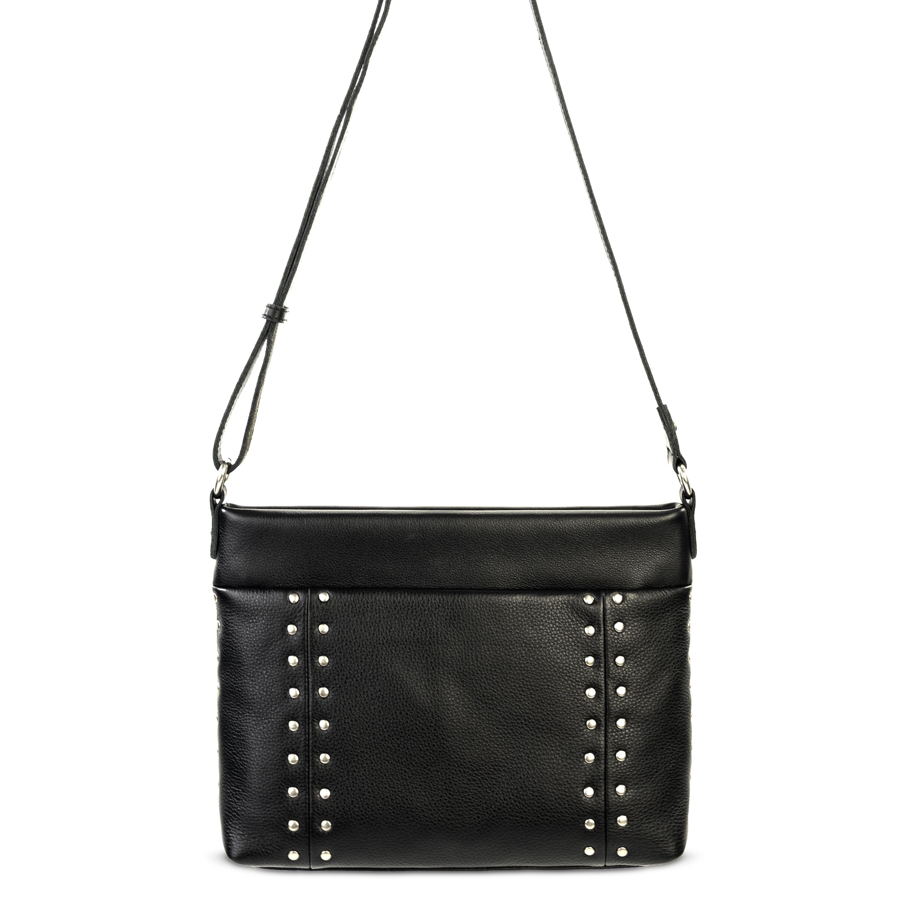 The Sak Melrose Crossbody - Leather - Black Studs Suede