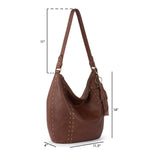 The Sak Sequoia Hobo - Leather - Whiskey Gold Stud
