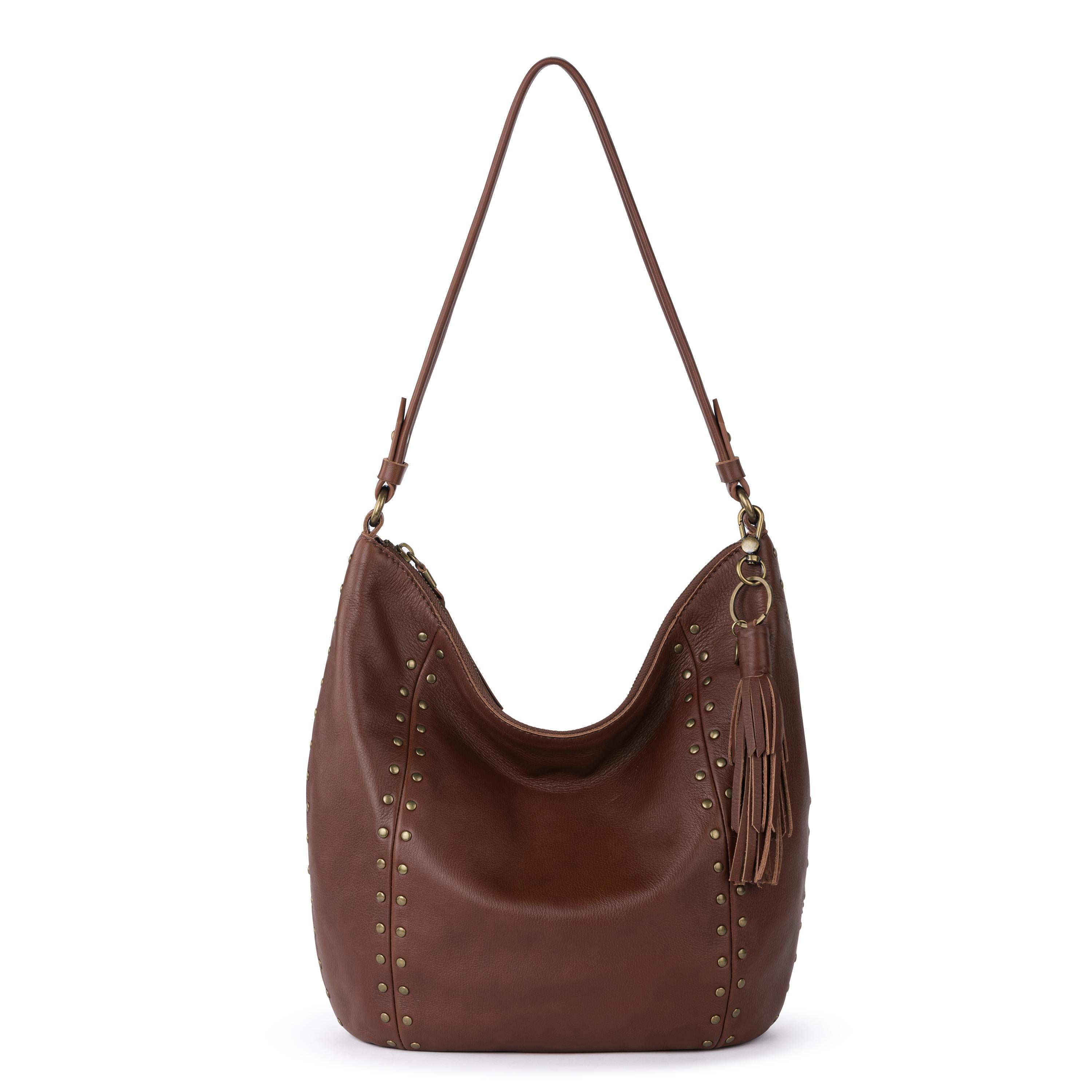 The Sak Sequoia Hobo - Leather - Whiskey Gold Stud