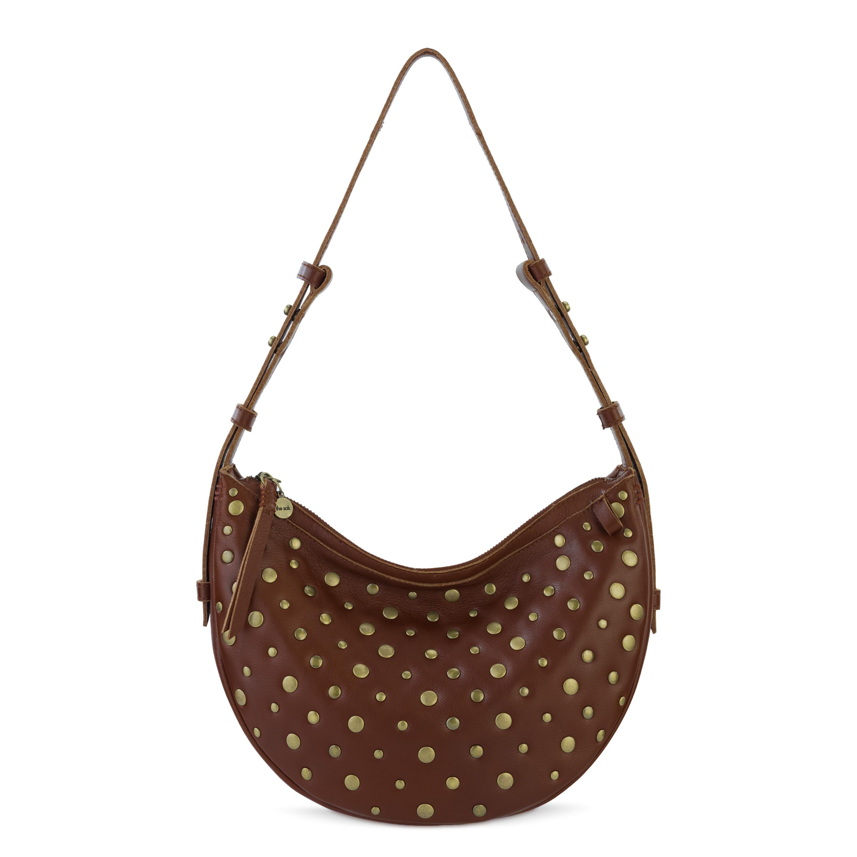 The Sak Tess Shoulder Bag - Leather - Whiskey Gold Stud