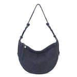 The Sak Tess Shoulder Bag - Leather - Storm Grey Suede Belt
