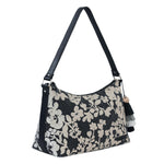 Sakroots Banyan Hobo - Canvas - Black and White Shadow Floral