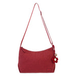 Sakroots Banyan Hobo - EcoTwill - Crimson Flower Blossom Quilted
