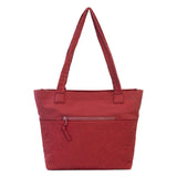 Sakroots Banyan Shoulder Tote - EcoTwill - Crimson Flower Blossom Quilted