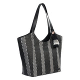 Sakroots Roma Tote - Straw - Black Metallic Woven