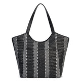 Sakroots Roma Tote - Straw - Black Metallic Woven