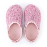 The Sak Bolo Clog - Hand Crochet - Pink Static